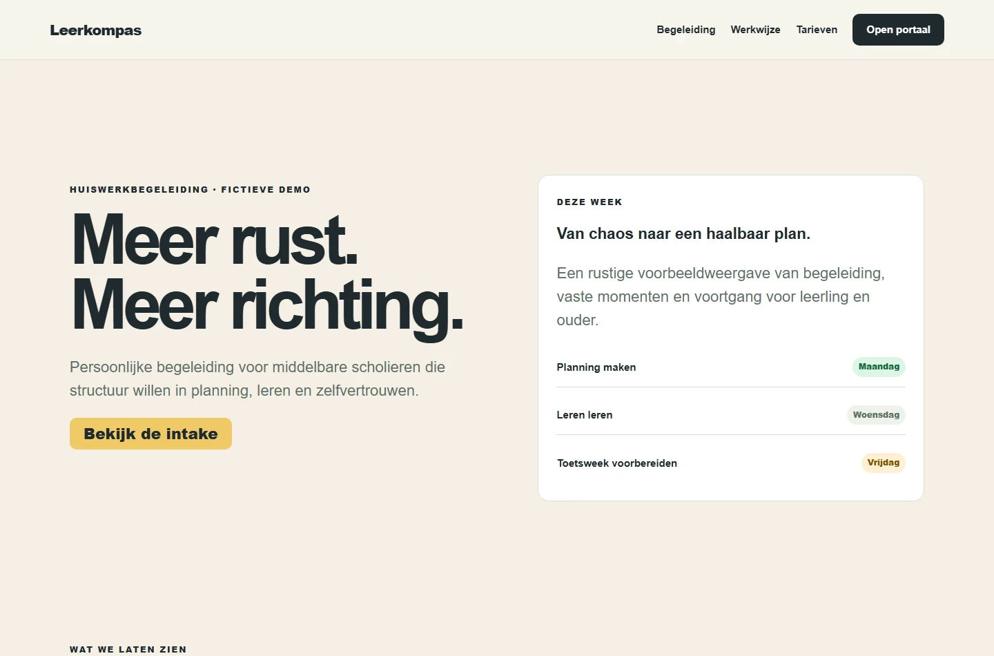 Voorbeeldwebsite Leerkompas