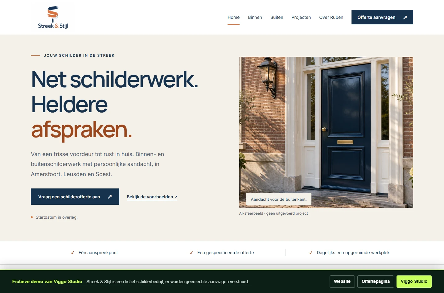 Voorbeeldwebsite Streek & Stijl